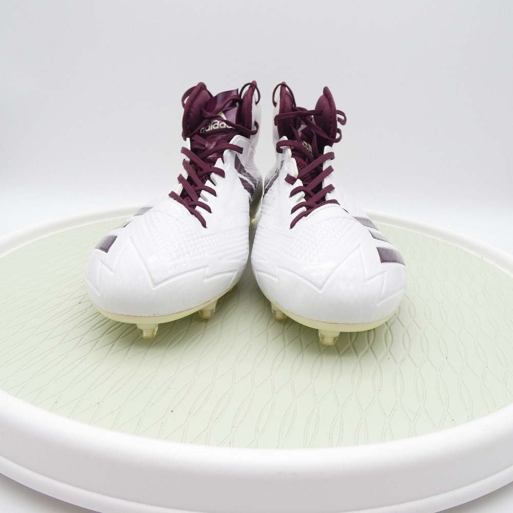 Adidas Adizero 5-Star 6.0 Football Cleats White Maroon BW1088 Mens 14 - Picture 2 of 9